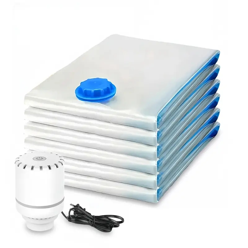 Food Storage Vacuum Seal Bags - Compressed bag electric pump, travel vacuum