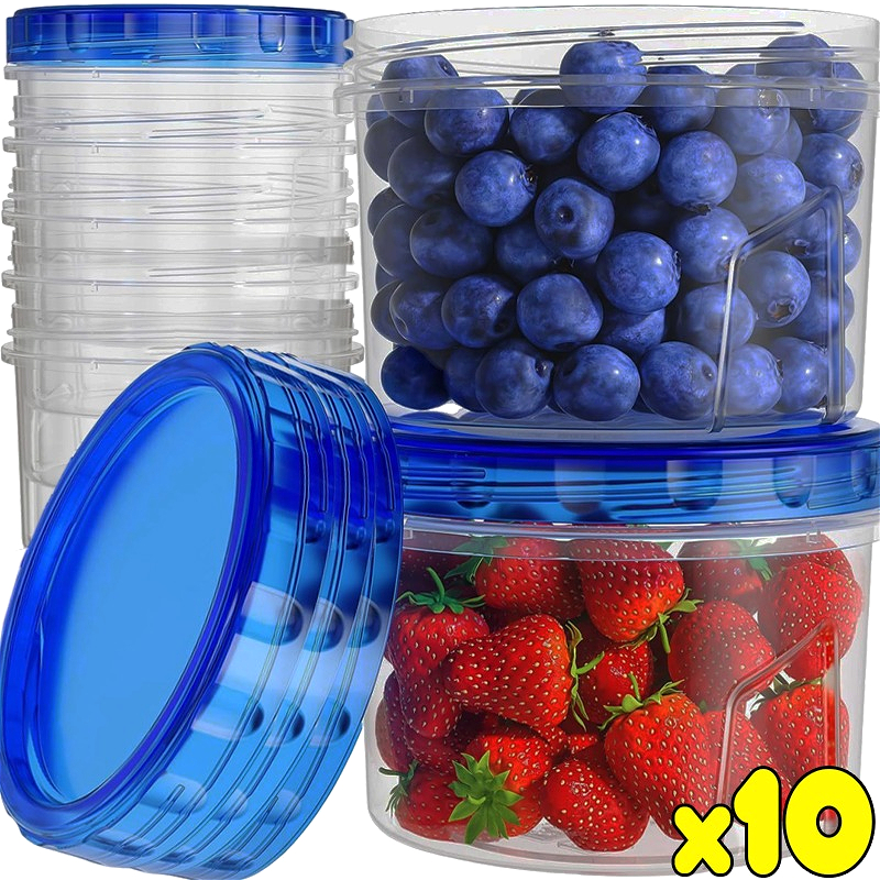 Food Storage With Colander - 500ML Round Airtight Food Storage Boxes