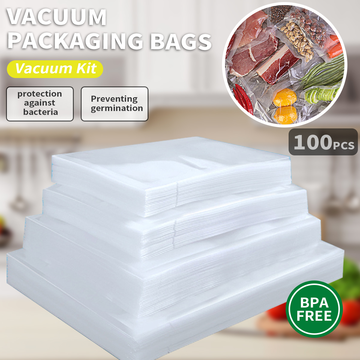 Food Storage Vacuum Seal Bags - Vacuum Sealing Machine Accessories，Food preservation bag,