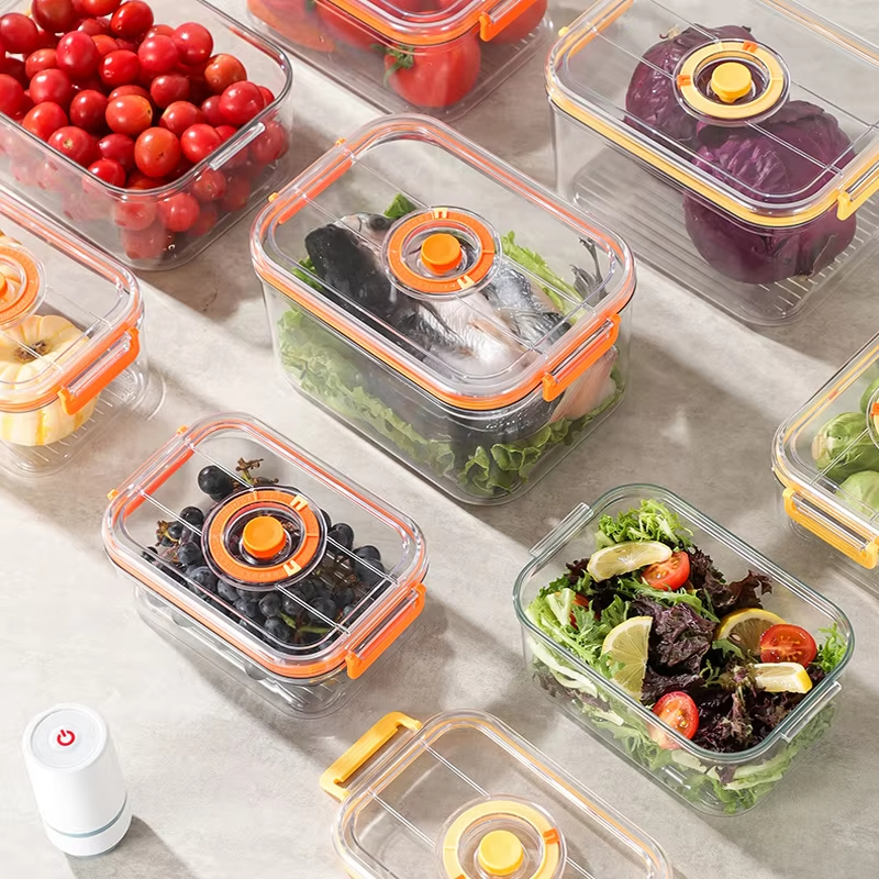 Food Storage Box Plastic - Vacuum Fresh-keeping Box Refrigerator Sealed Canister
