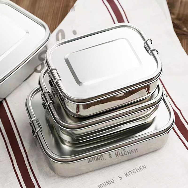 Food Storage Kits - 304 Stainless Steel Square Lunch Box