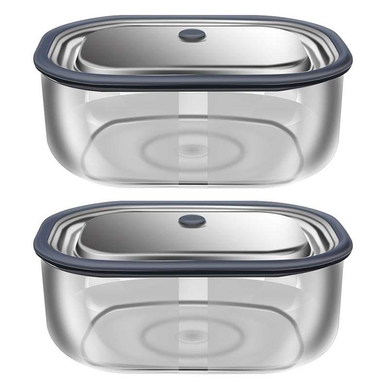 Food Storage With Colander - High Borosilicate Glass Rectangle Lunch Box
