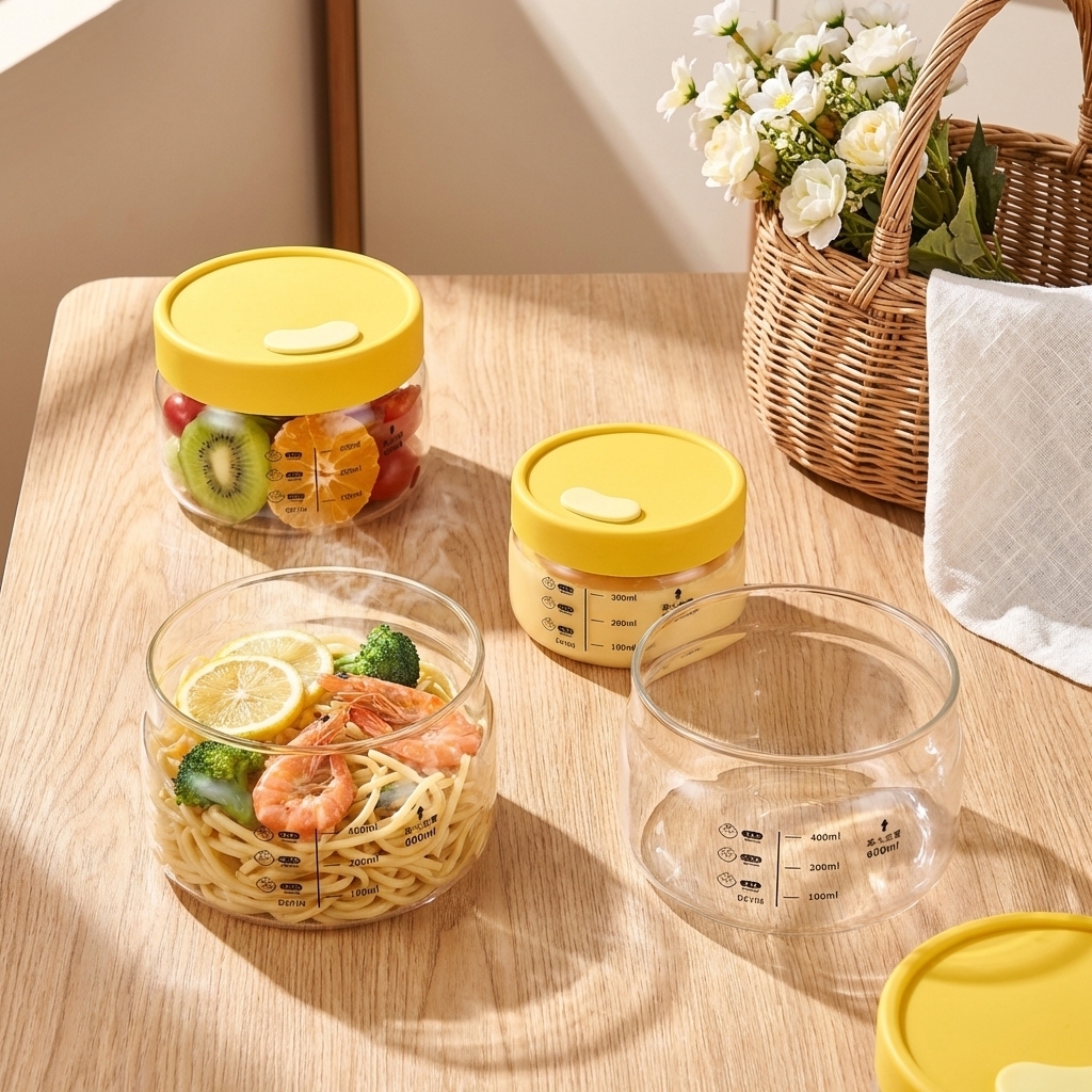 Yellow Glass Food Storage Cont - Food Storage Yellow 리뷰 및 가격