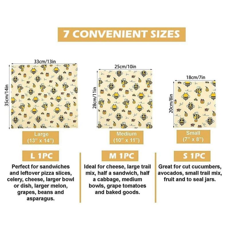 3pcs Reusable Food Fresh Keepi - Beeswax Food Wrap 리뷰 및 가격