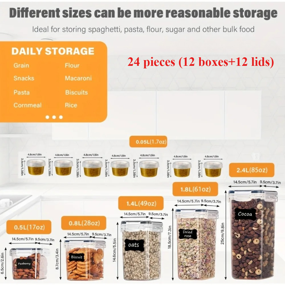 24Pcs Food Storage Containers  - Food Storage With Colander 리뷰 및 가격