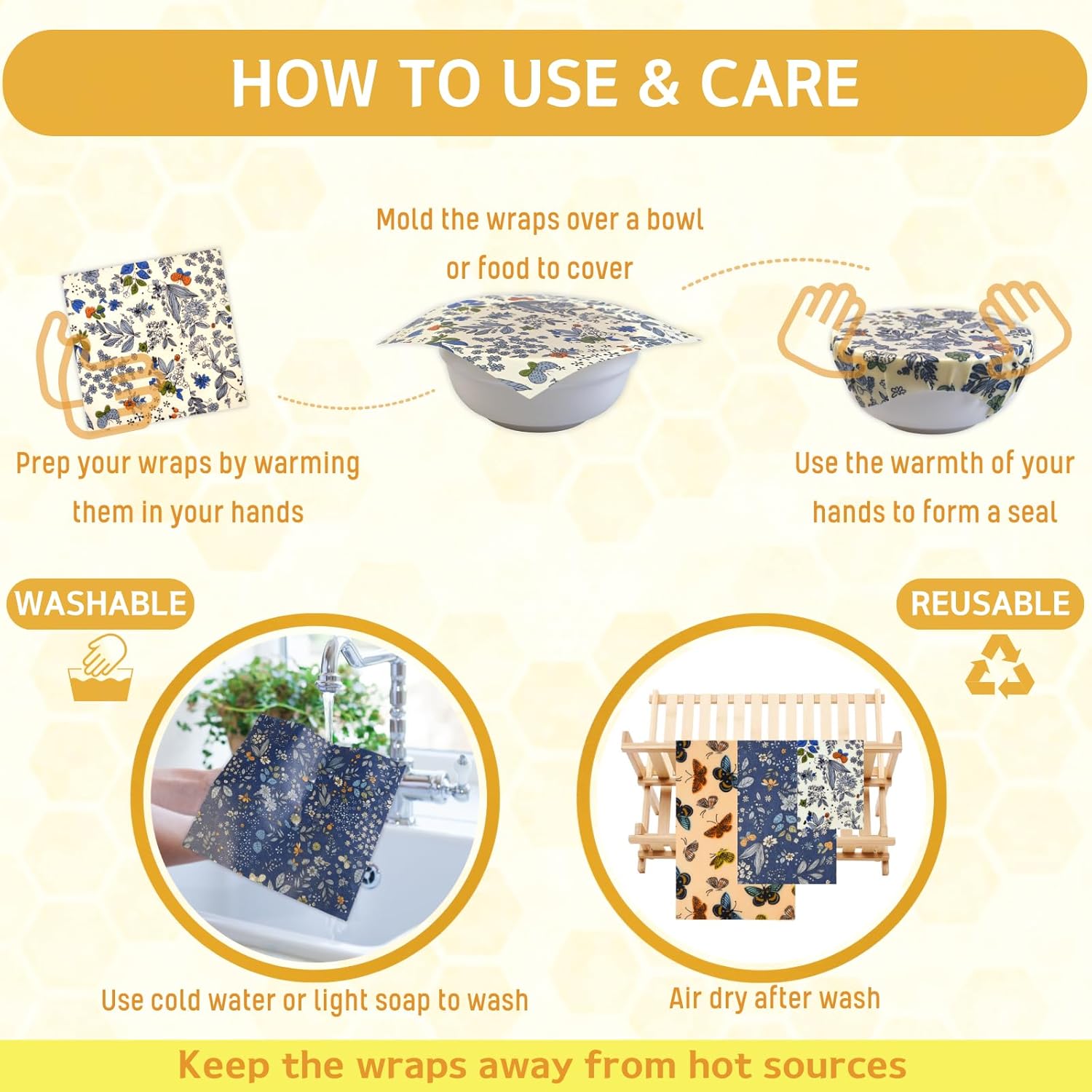 Reusable Beeswax Food Wraps 9  - Beeswax Food Wrap 리뷰 및 가격
