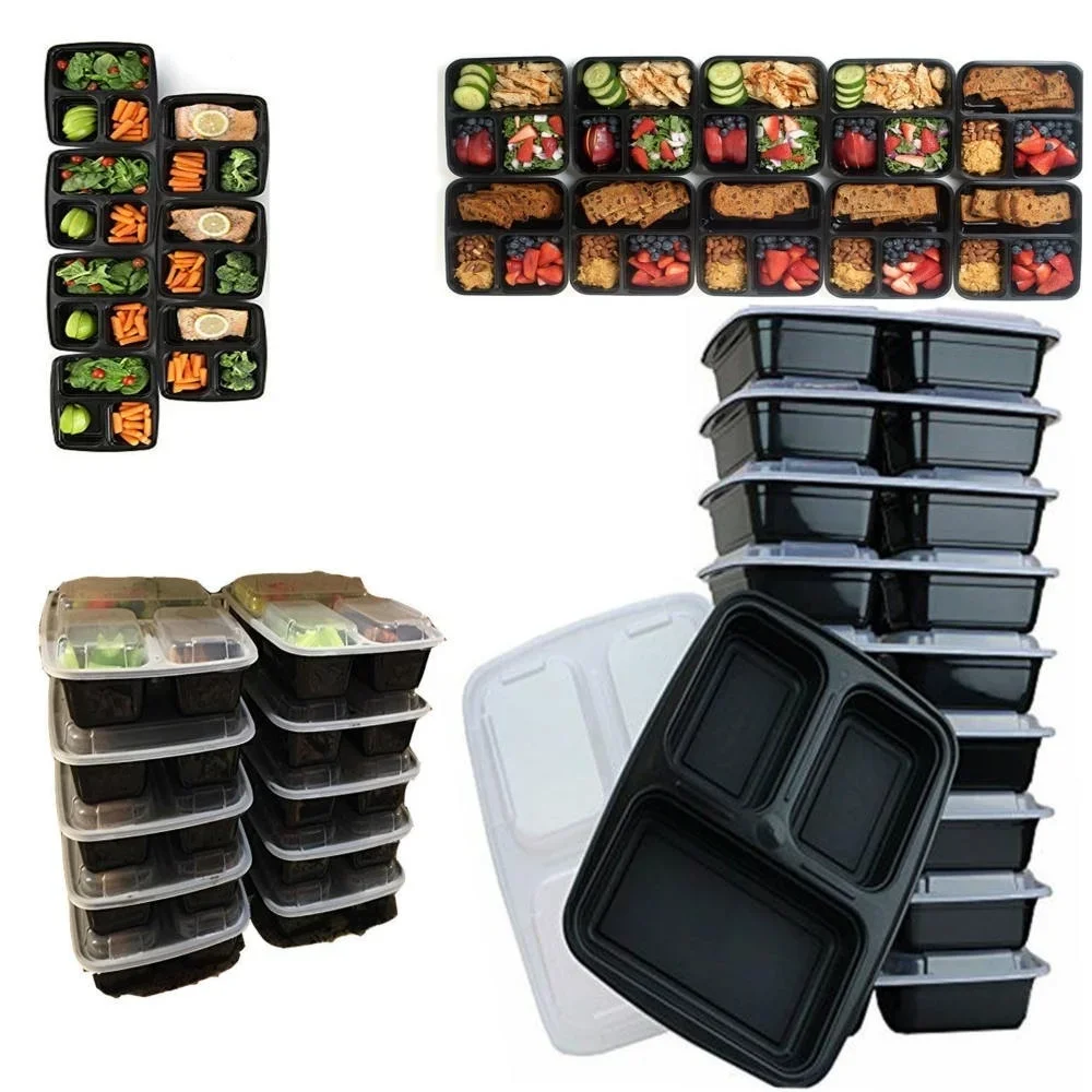 7 Pack 3 Compartment Meal Prep - Food Storage With Colander 리뷰 및 가격