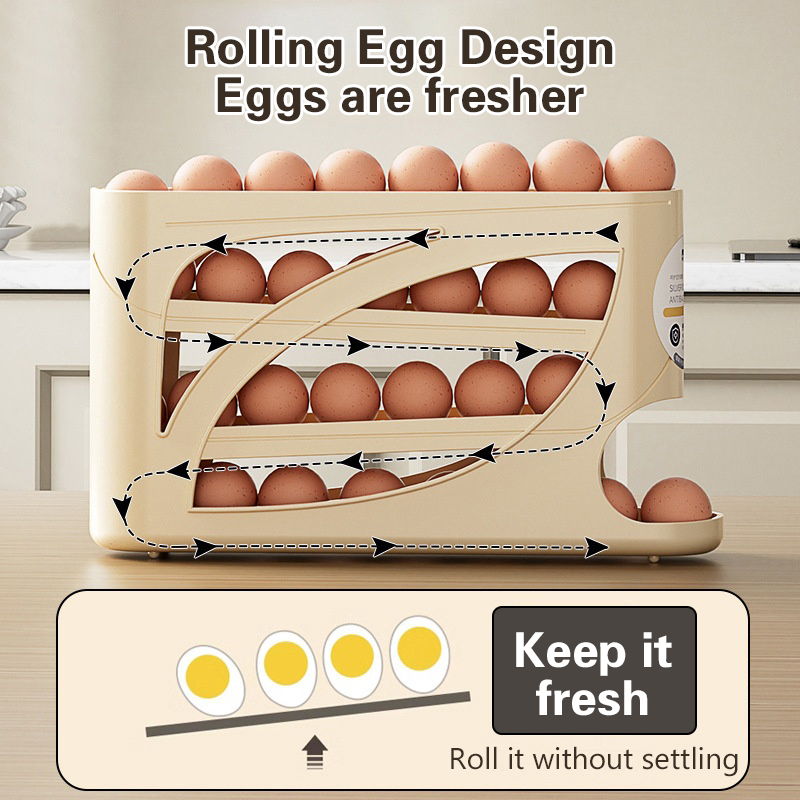 4 Layers Automatic Rolling Egg - Food Storage Rack For Kitchen 리뷰 및 가격
