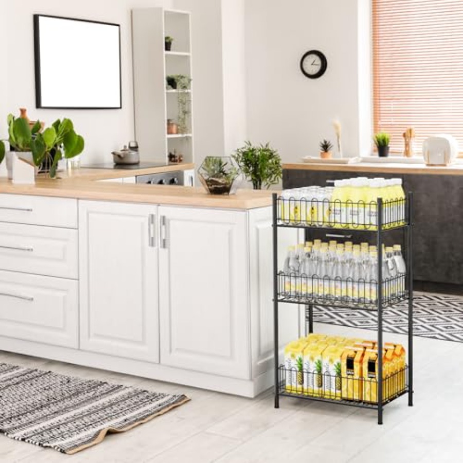 Water Bottle Holder Rack 3 Tie - Food Storage Rack For Kitchen 리뷰 및 가격