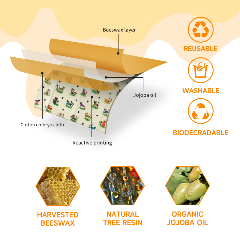 6 Packs (2S. 2M, 2L) reusable  - Beeswax Food Wrap 리뷰 및 가격