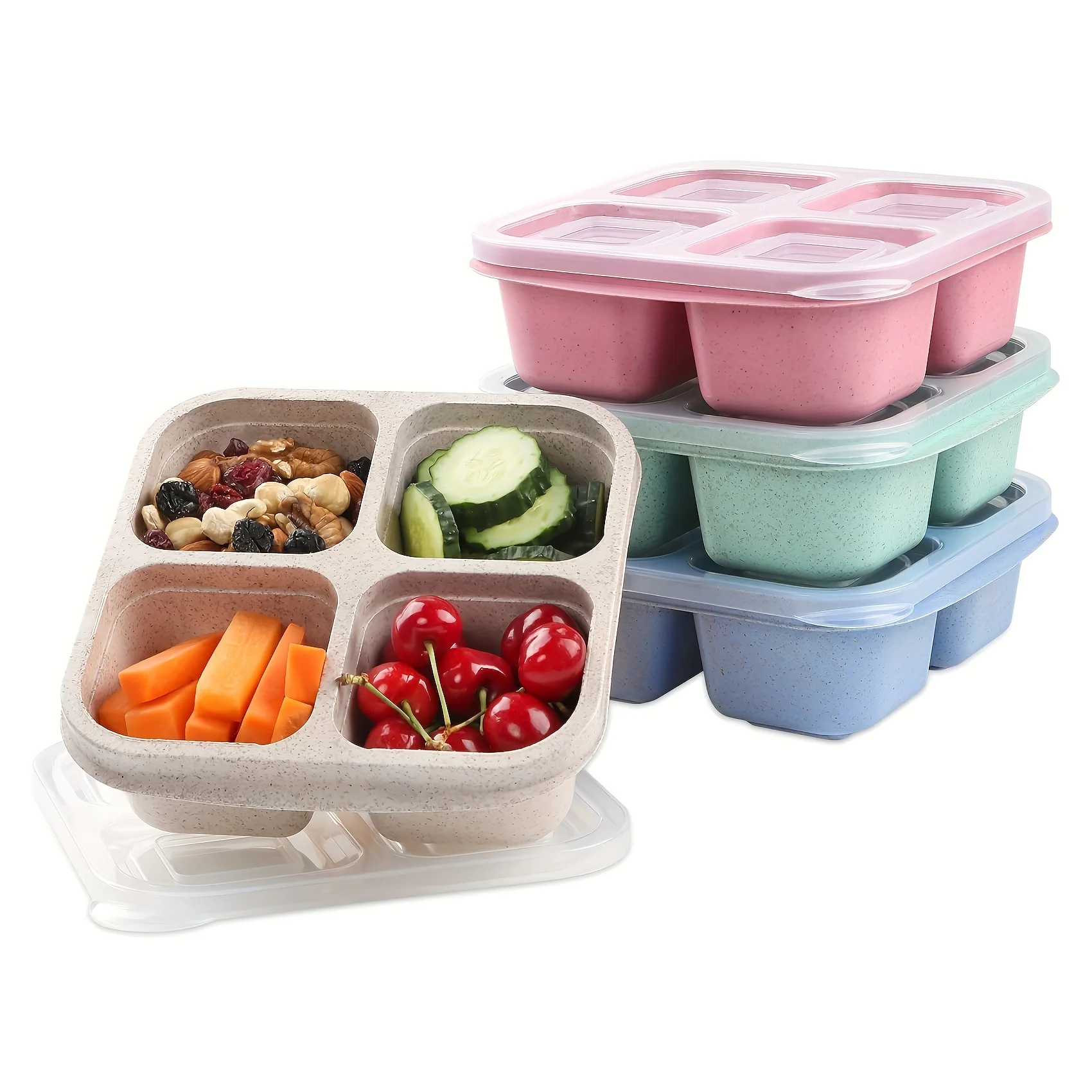 Snack Box with Four Transparen - Food Storage Kits 리뷰 및 가격