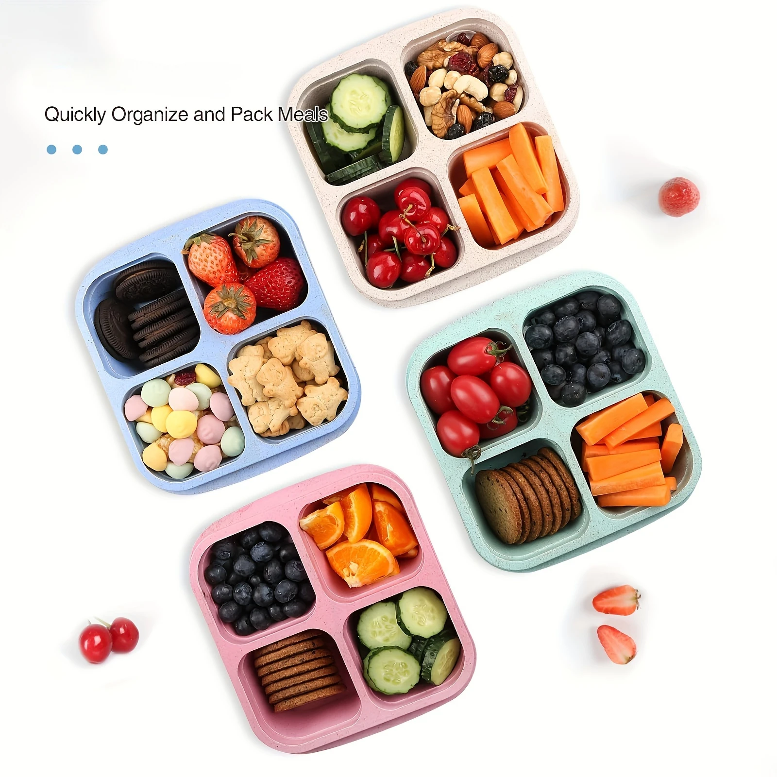 Snack Box with Four Transparen - Food Storage Kits 리뷰 및 가격
