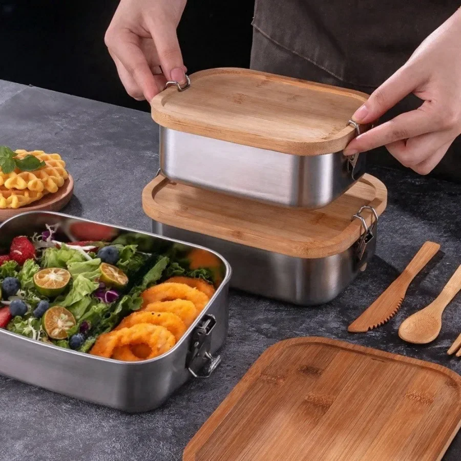 New 304 stainless steel bamboo - Food Storage Kits 리뷰 및 가격