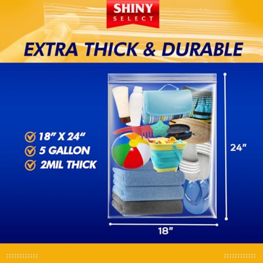 5 Gallon X-Large Storage Bags  - Food Storage Zip Bags 리뷰 및 가격