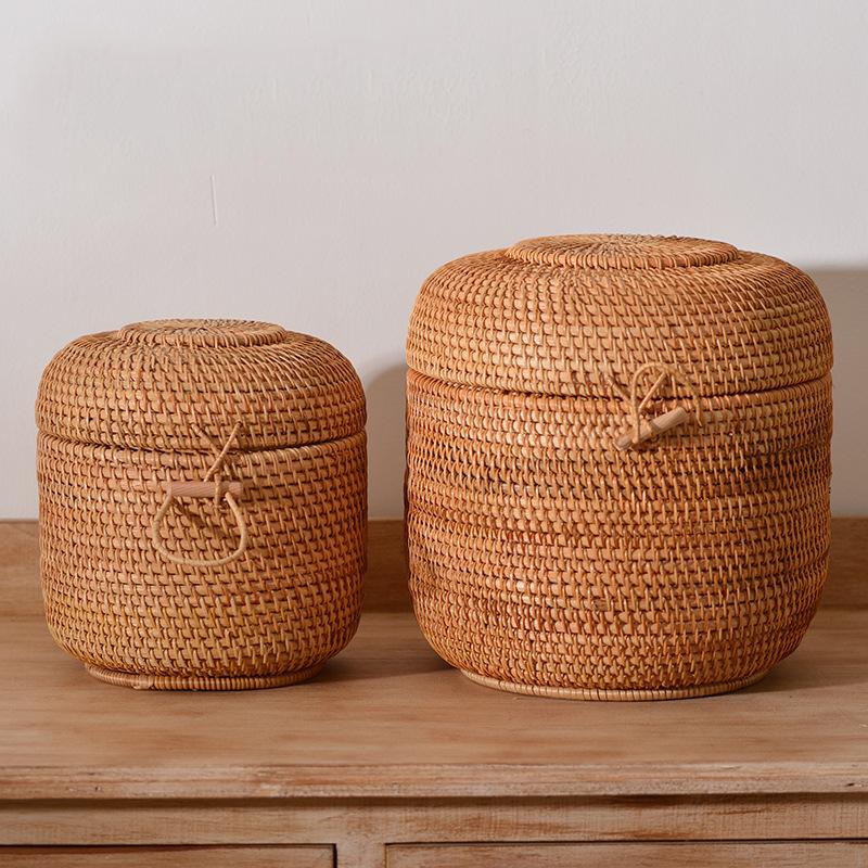 Handwoven Rattan Tea Storage B - Food Storage With Colander 리뷰 및 가격