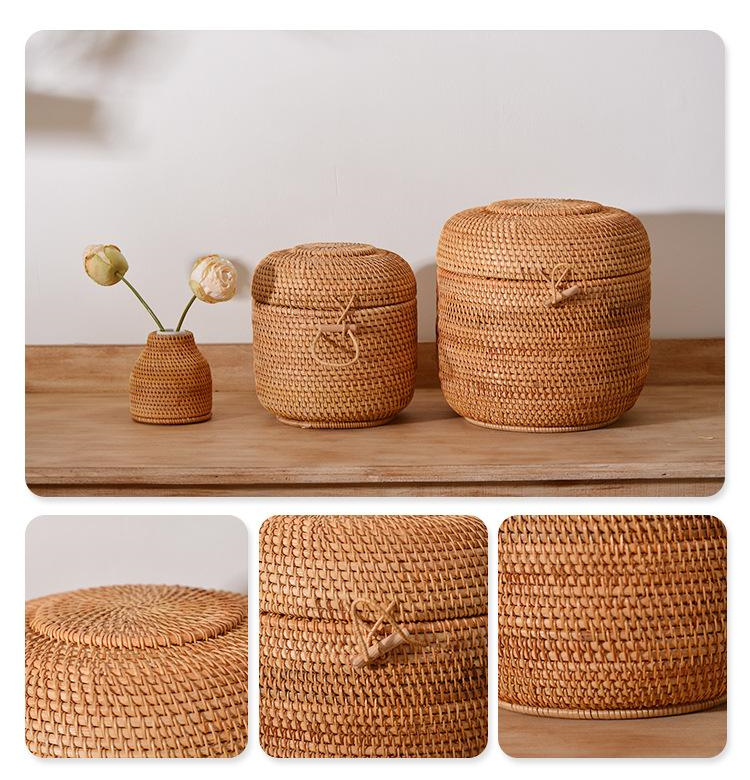 Handwoven Rattan Tea Storage B - Food Storage With Colander 리뷰 및 가격