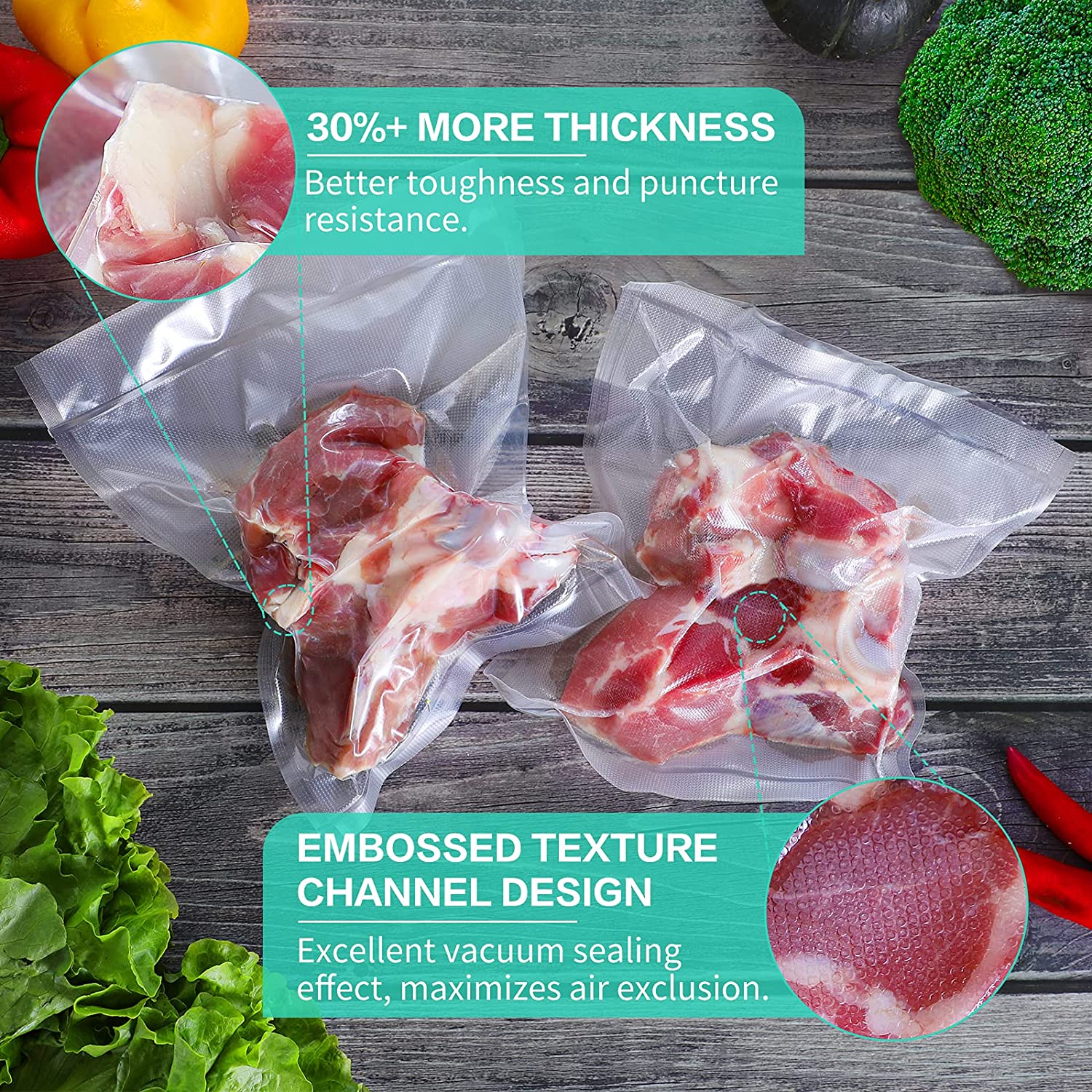 Kitchen Bags For Vacuum Food V - Food Storage Zip Bags 리뷰 및 가격