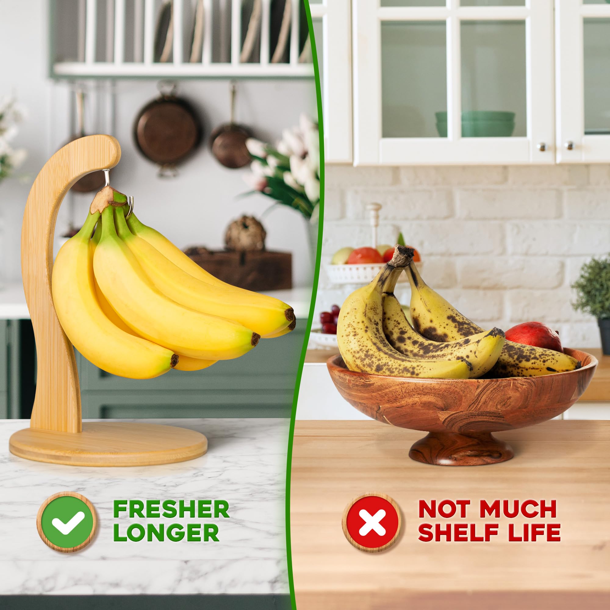 Banana Rack With Hooks For Kee - Food Storage Rack For Kitchen 리뷰 및 가격