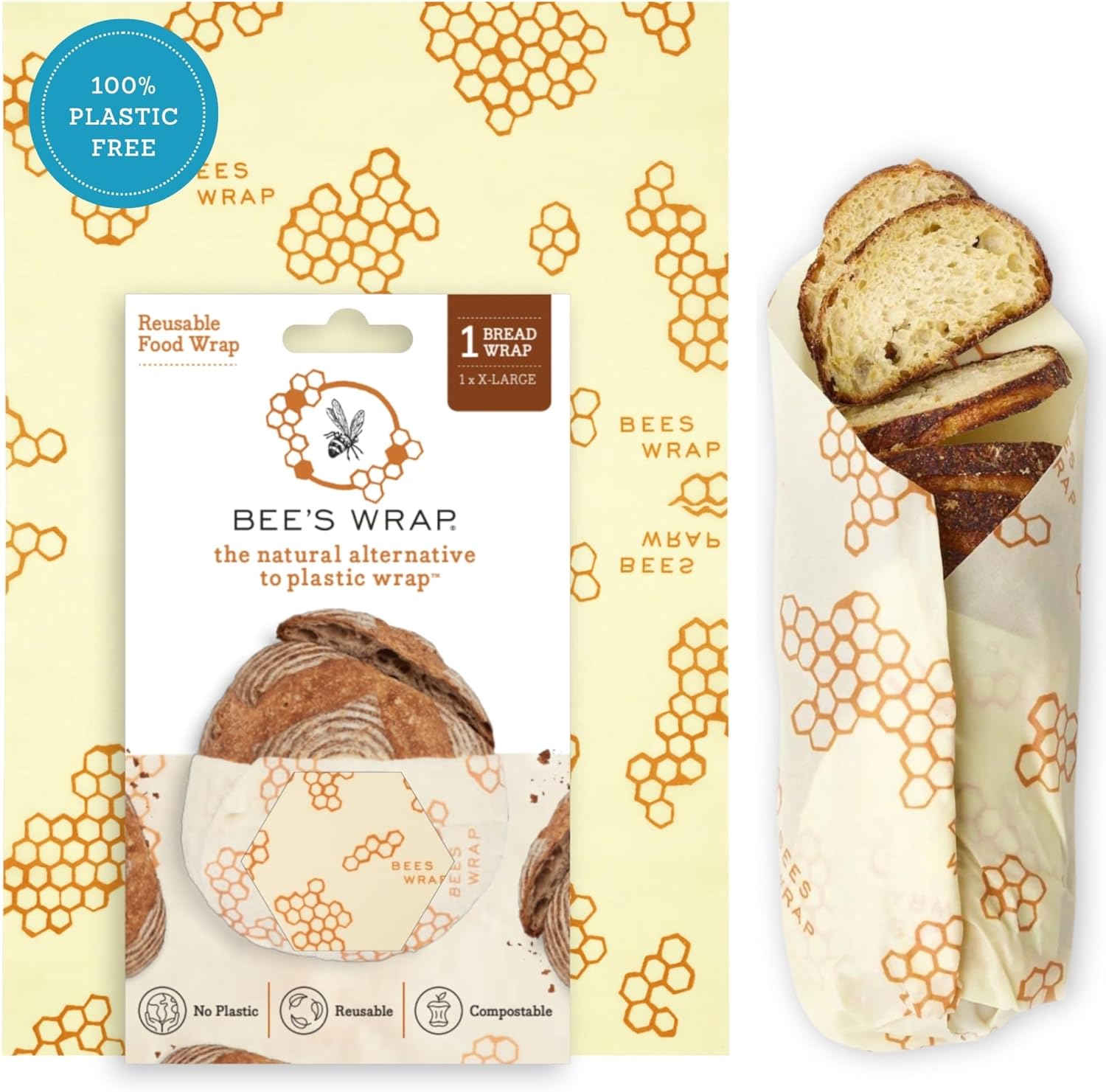 Reusable Beeswax Bread Wrap -  - Beeswax Food Wrap 리뷰 및 가격
