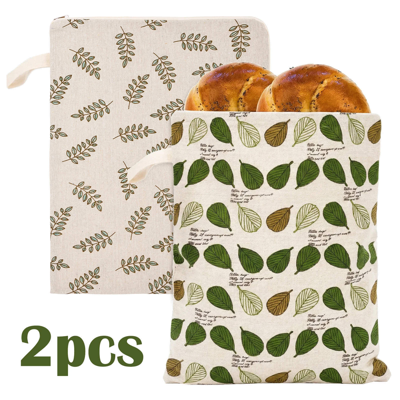 2Pcs Beeswax Linen Bread Bags  - Beeswax Food Wrap 리뷰 및 가격