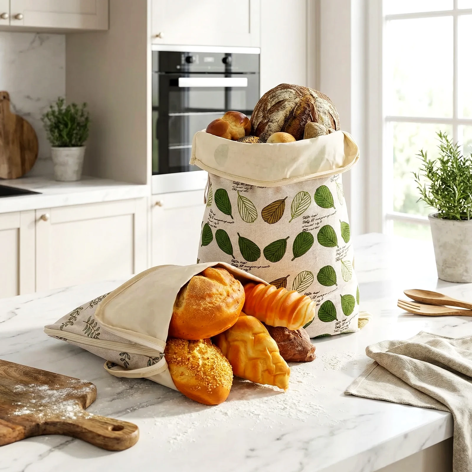 2Pcs Beeswax Linen Bread Bags  - Beeswax Food Wrap 리뷰 및 가격