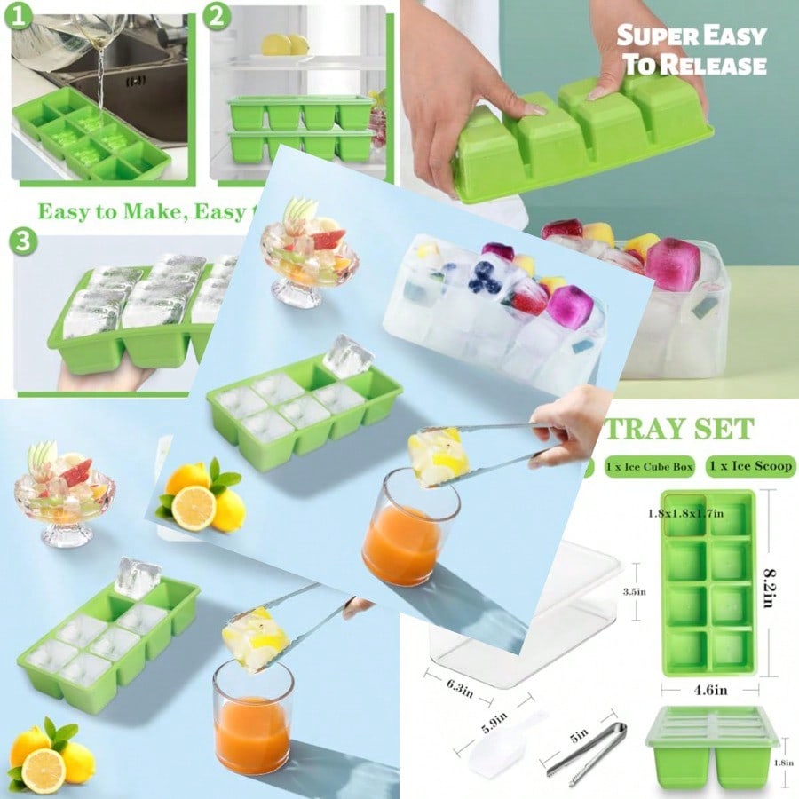 Ice Trays For Freezer With Lid - Food Storage Kits 리뷰 및 가격