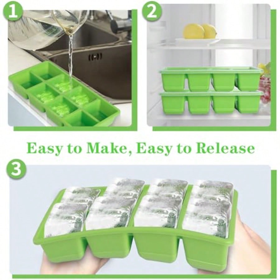 Ice Trays For Freezer With Lid - Food Storage Kits 리뷰 및 가격