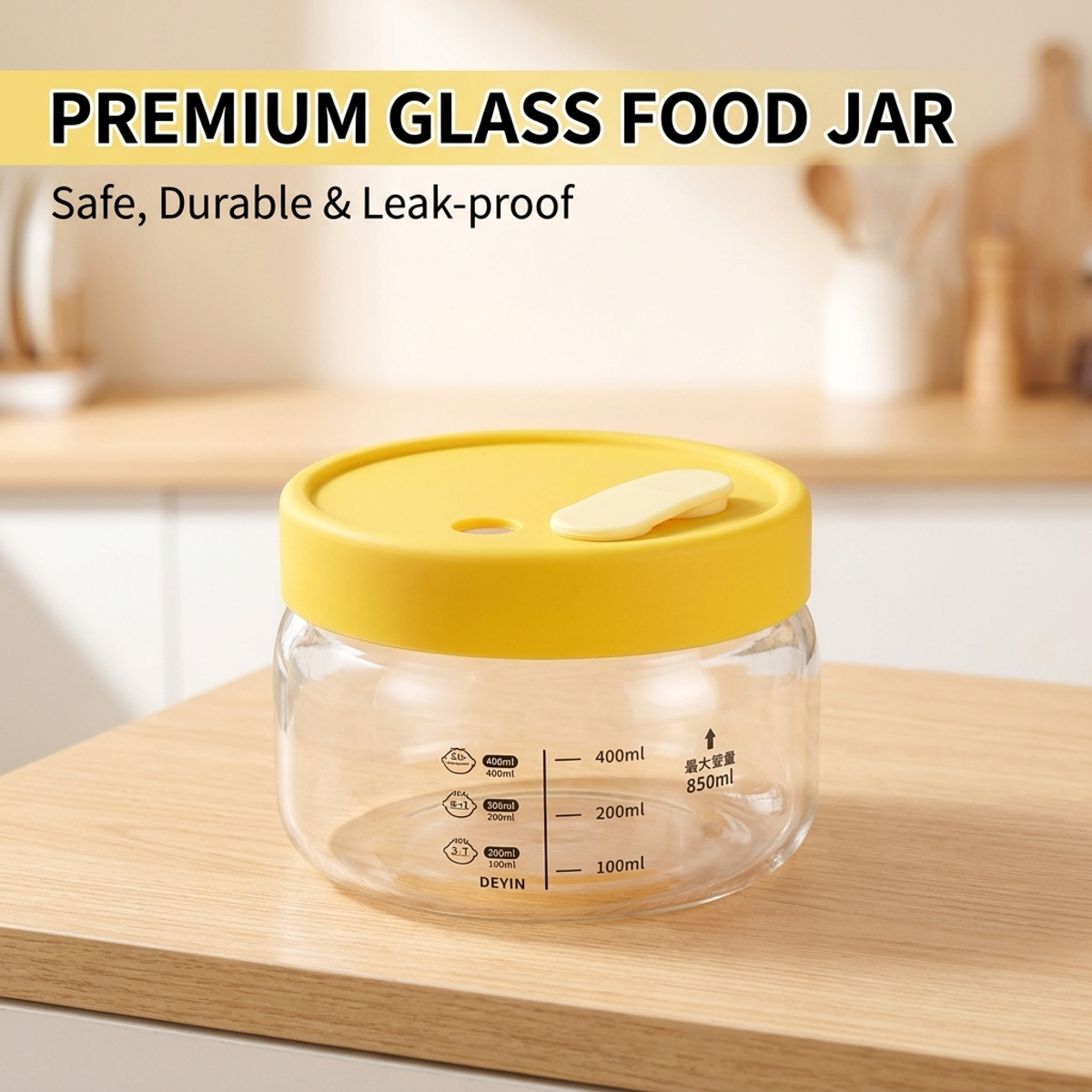 Leakproof Glass Food Storage C - Food Storage Yellow 리뷰 및 가격