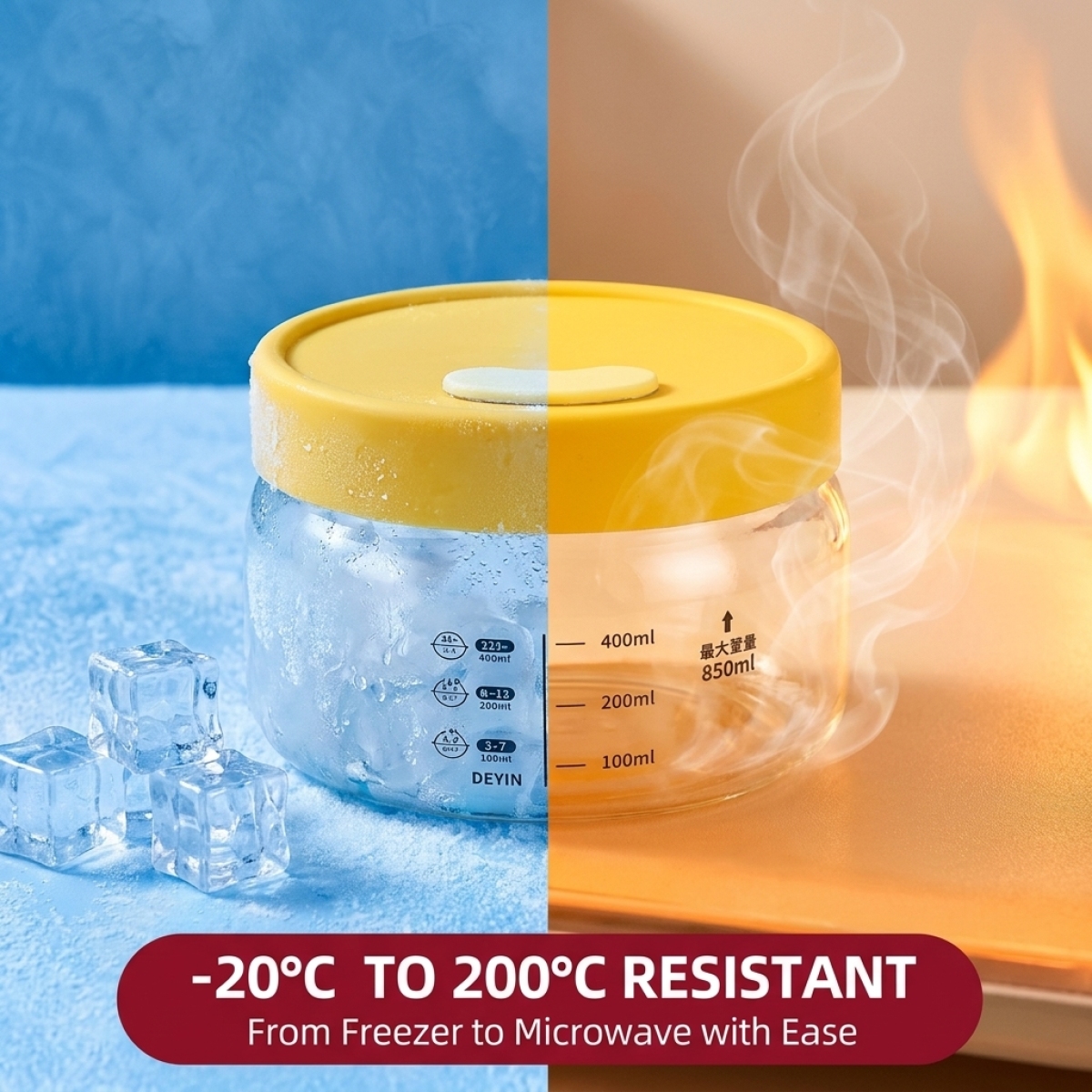 Leakproof Glass Food Storage C - Food Storage Yellow 리뷰 및 가격