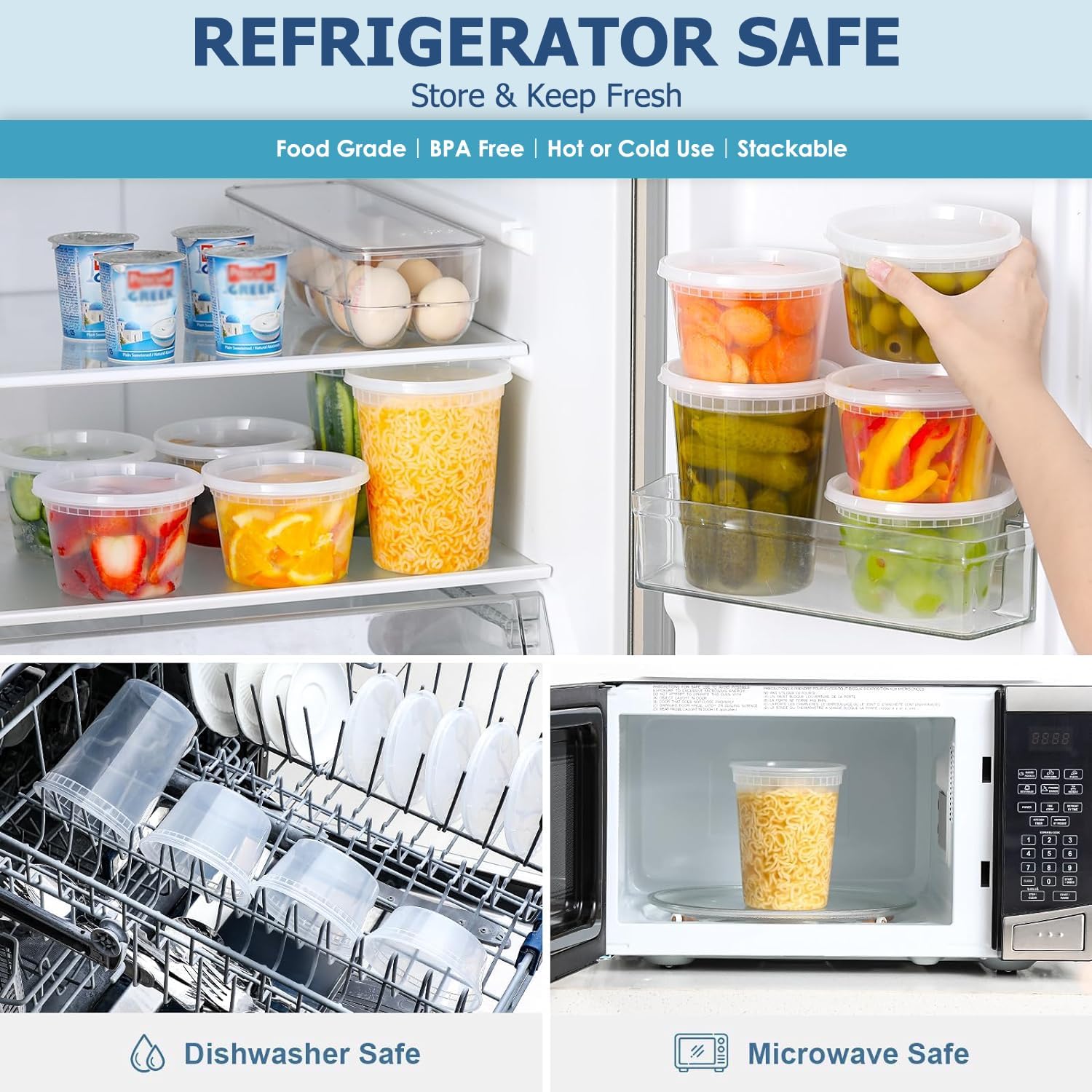 24pcs Deli Food Storage Contai - Food Storage With Colander 리뷰 및 가격