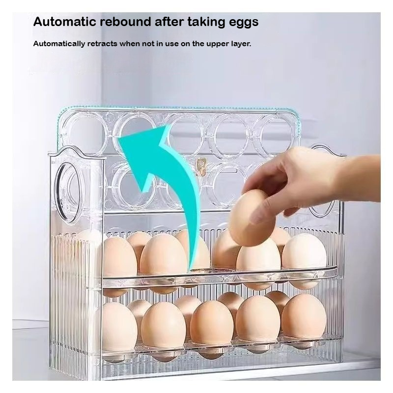 Automatic Rebound Egg Storage  - Food Storage Rack For Kitchen 리뷰 및 가격