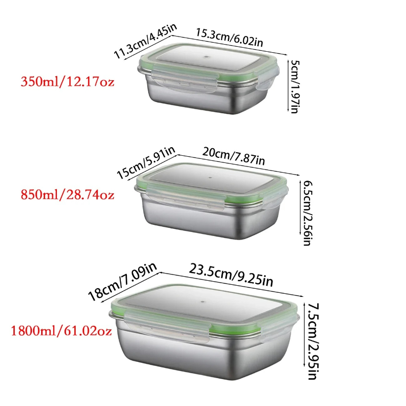 304 Stainless Steel Lunch Box  - Food Storage Kits 리뷰 및 가격