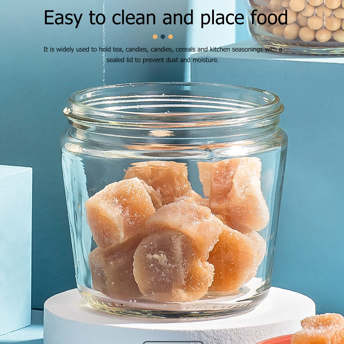 1Set Clear Glass Storage Can S - Food Storage Yellow 리뷰 및 가격