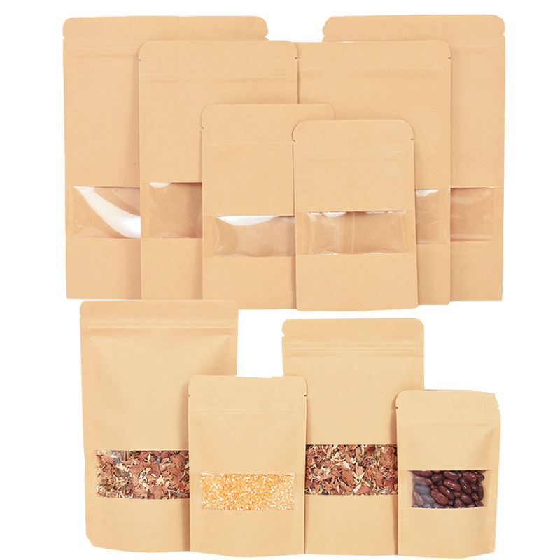 20/50pcs Kraft Paper Zip Lock  - Food Storage Zip Bags 리뷰 및 가격