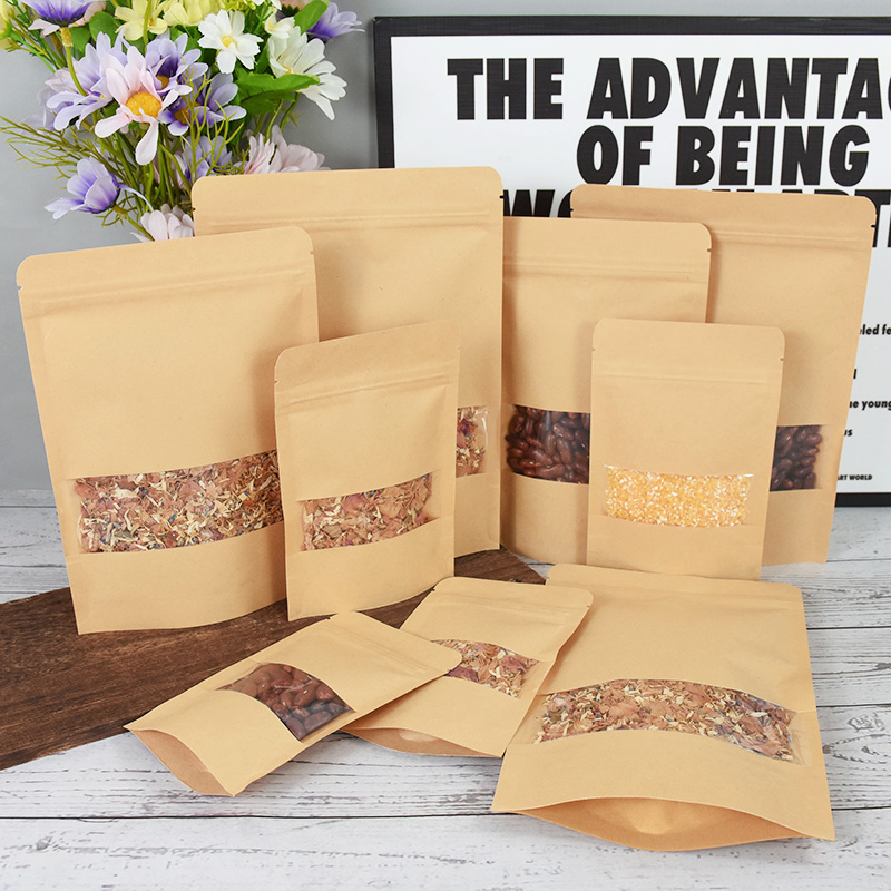 20/50pcs Kraft Paper Zip Lock  - Food Storage Zip Bags 리뷰 및 가격