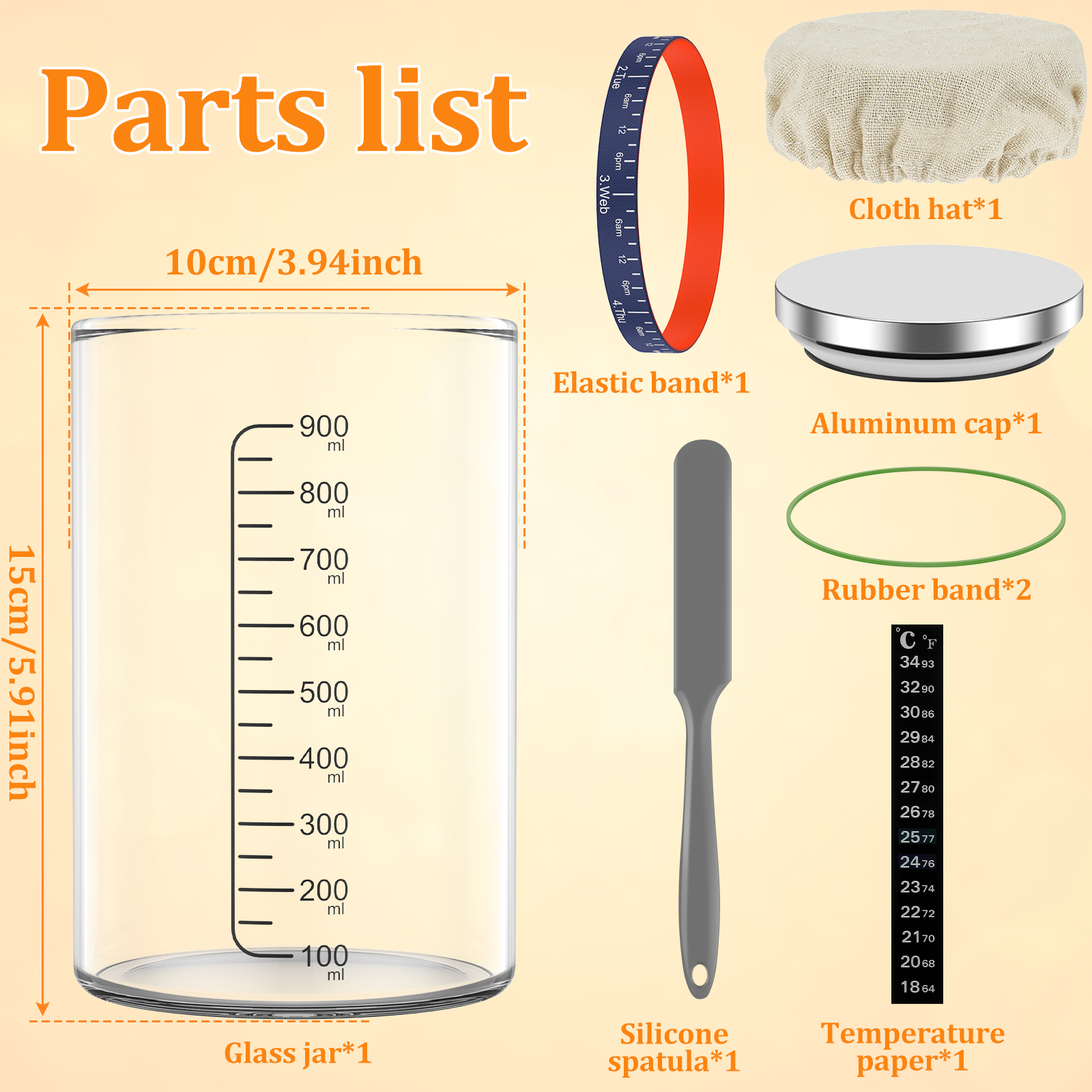 Sourdough Starter Jar Kit 900m - Food Storage Kits 리뷰 및 가격