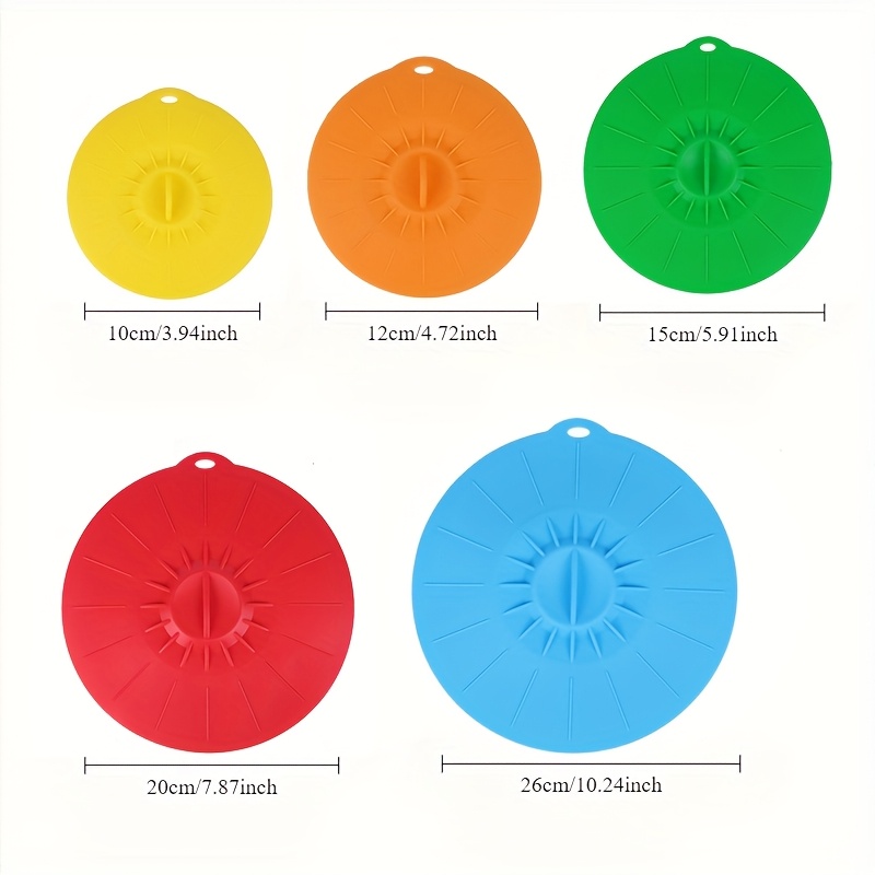 5-Piece Silicone Lids, Heat-Re - Food Storage With Colander 리뷰 및 가격