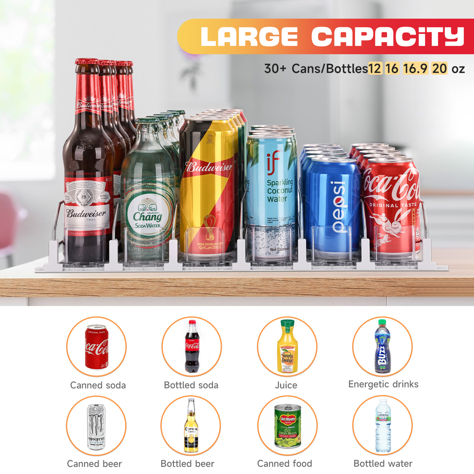 Soda Can Dispenser with Automa - Food Storage Rack For Kitchen 리뷰 및 가격