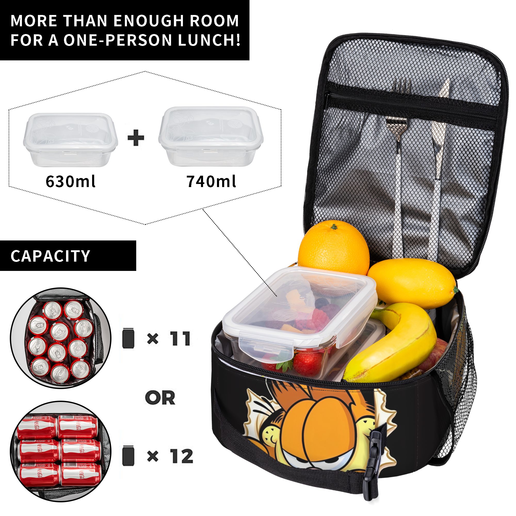 Garfielded Insulated Lunch Bag - Food Storage In Cooler 리뷰 및 가격