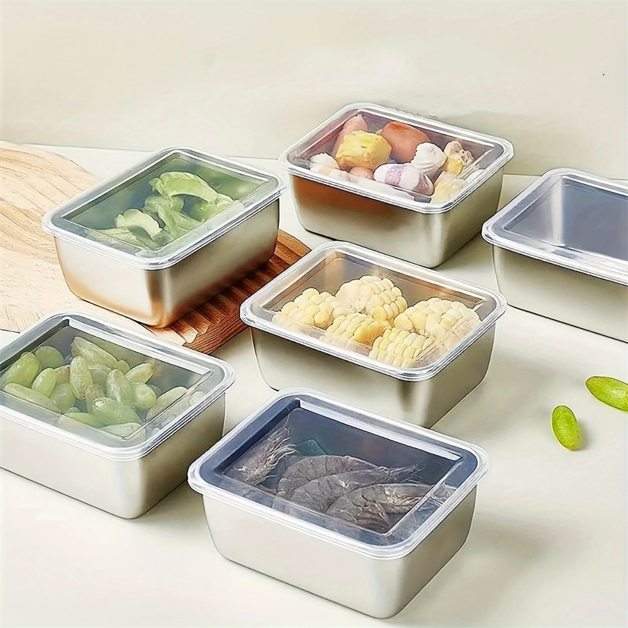 1/3/5pcs Stainless Steel Food  - Food Storage With Colander 리뷰 및 가격