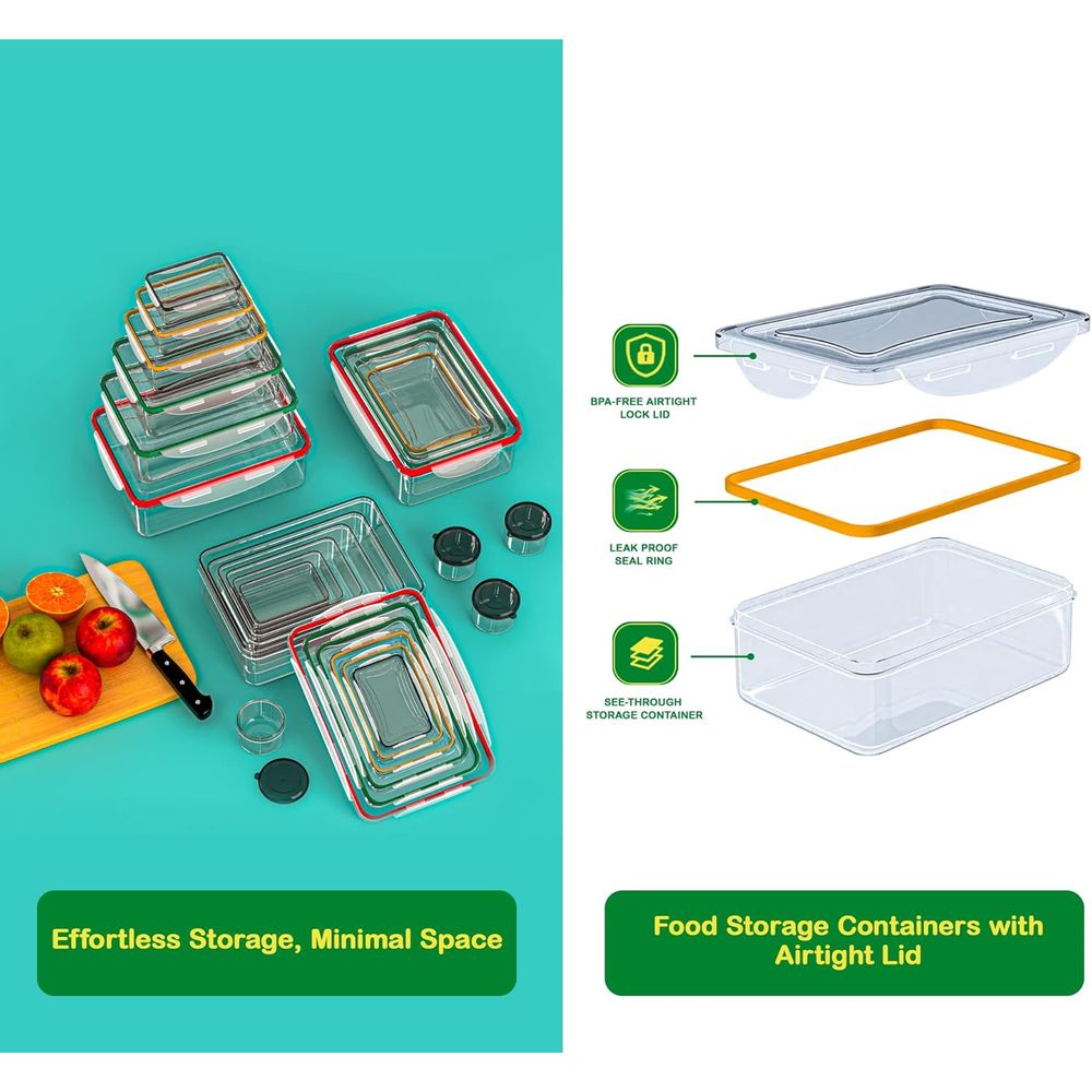 70 Pcs Large Food Storage Cont - Food Storage Box Plastic 리뷰 및 가격